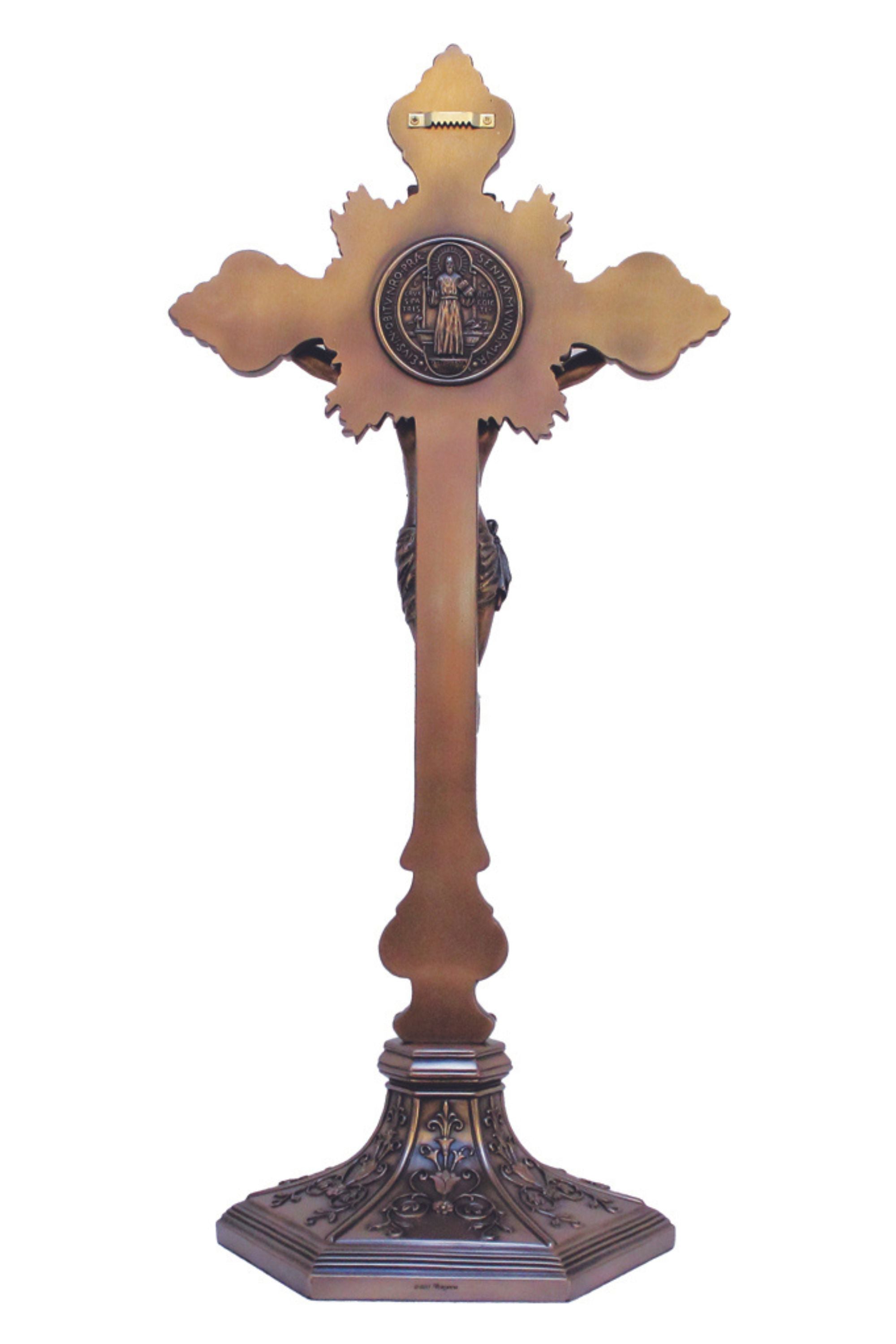 St Benedict Crucifix | Cold Cast Bronze | 24 inch