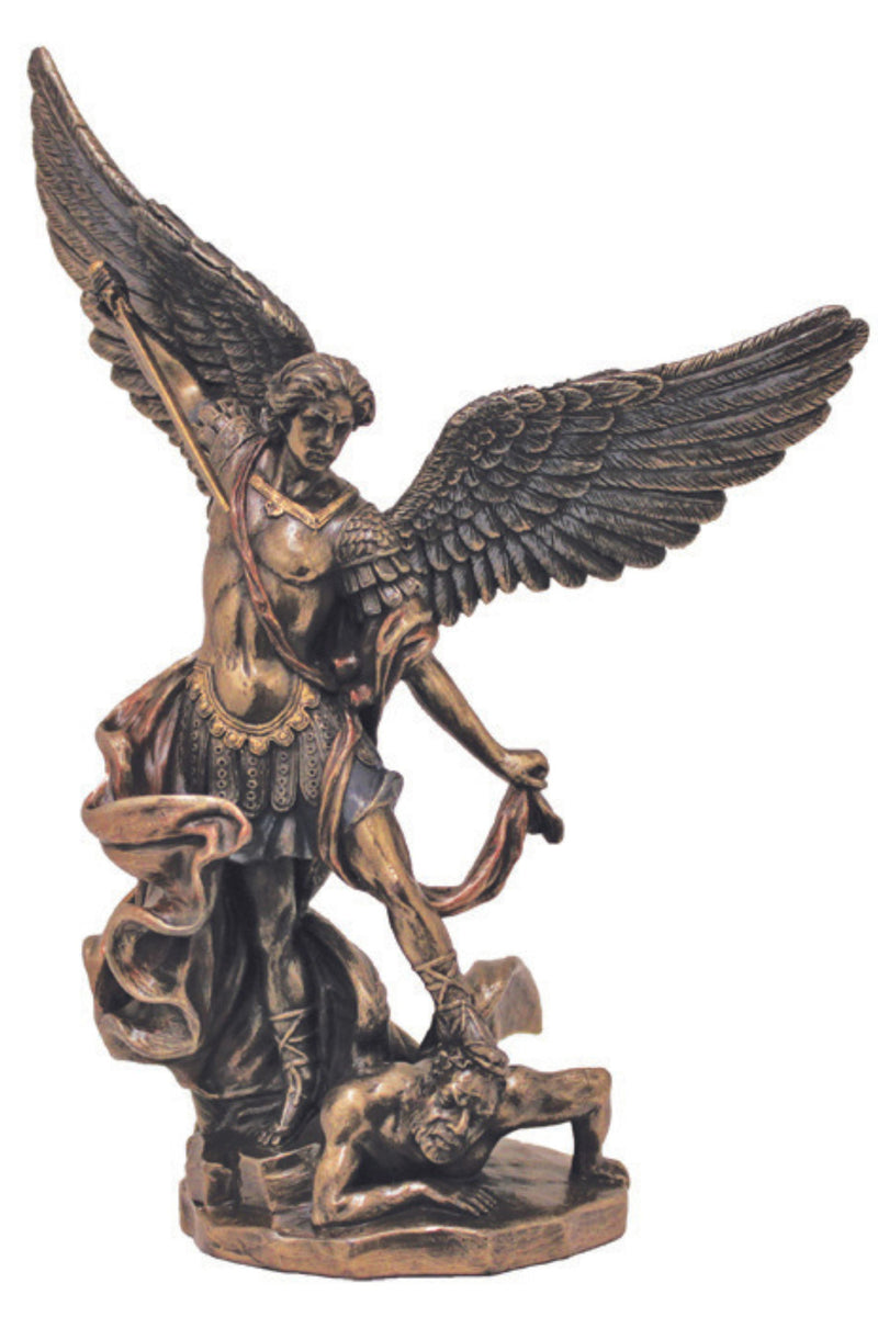 St Michael the Archangel Statue | Cold Cast Bronze | 8 inch ...