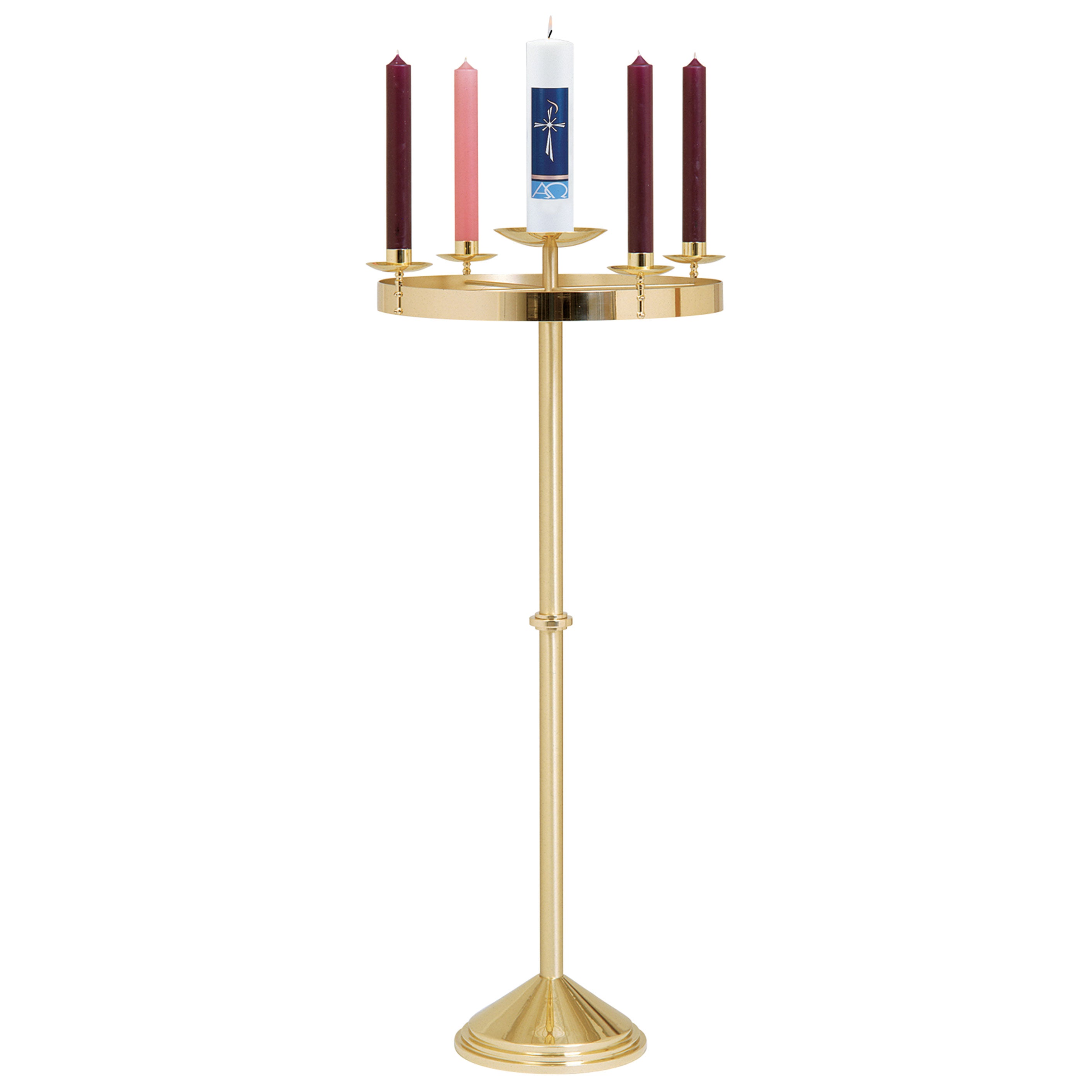 Standing Advent Wreath in Solid Brass - K553