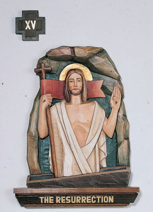 Set of Stations of the Cross - 3 Sizes - Wood & Fiberglass