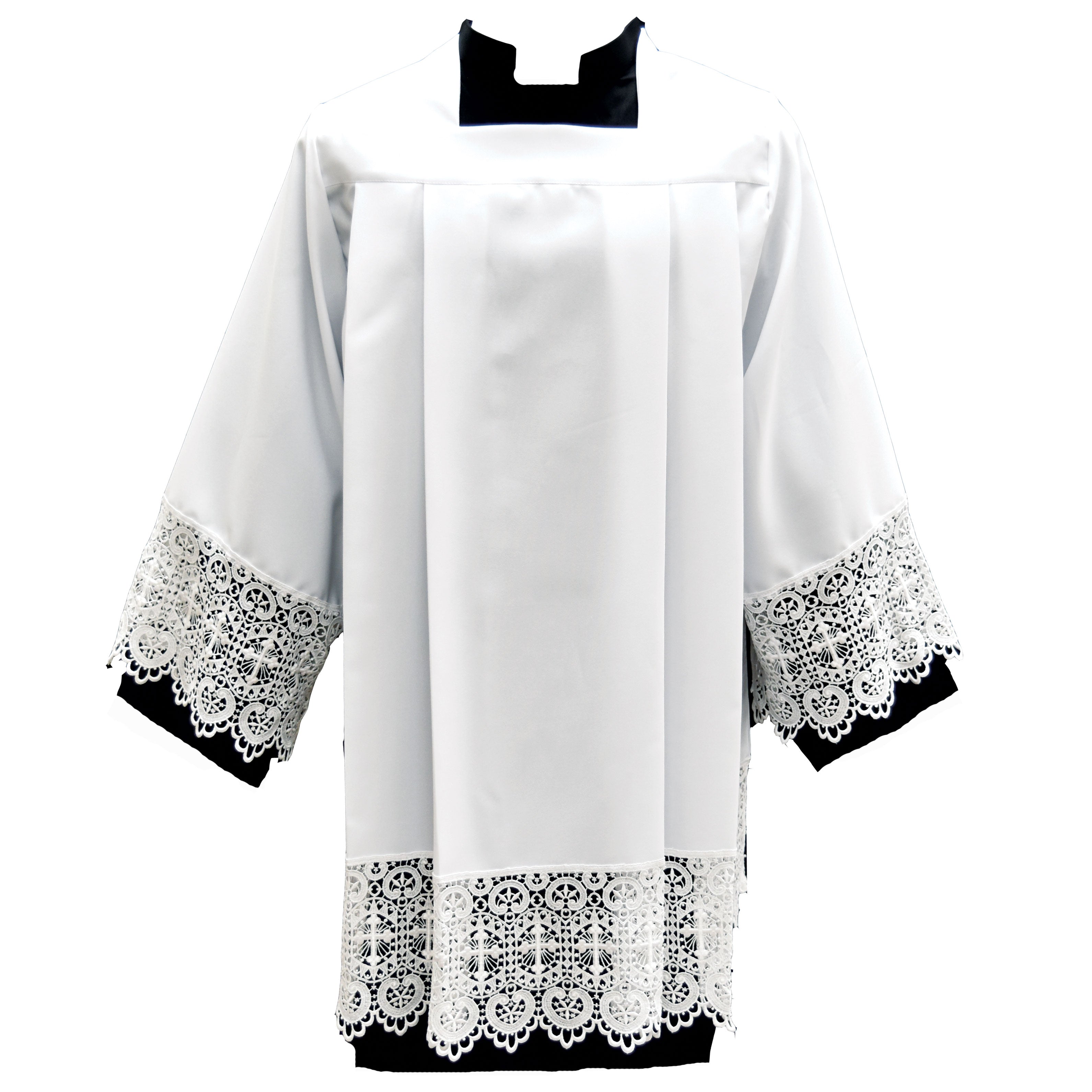 Square Neck Surplice with Cross Lace