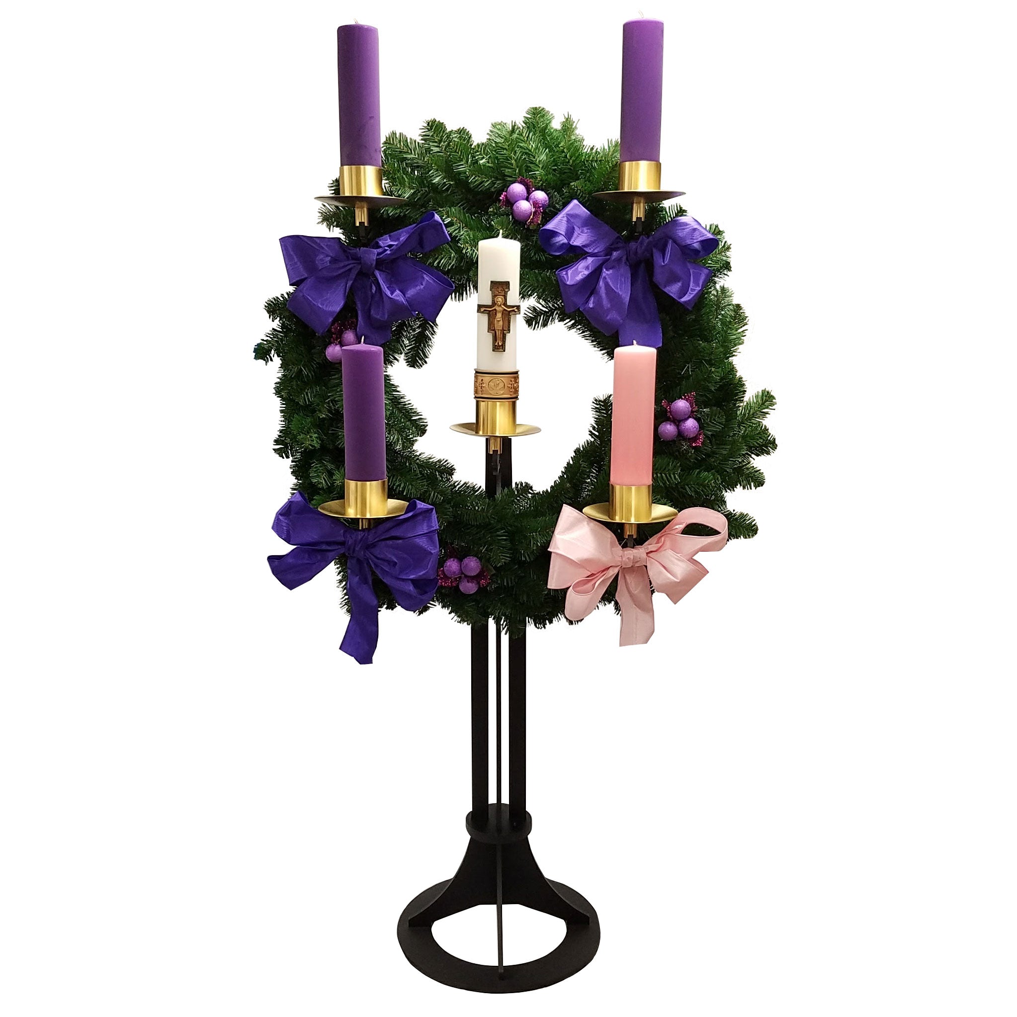 Advent Wreath for Pillar Candles