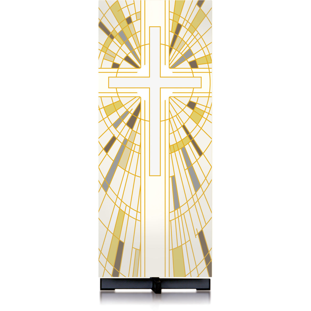 White Lectern Hanging with Cross Motif 7505