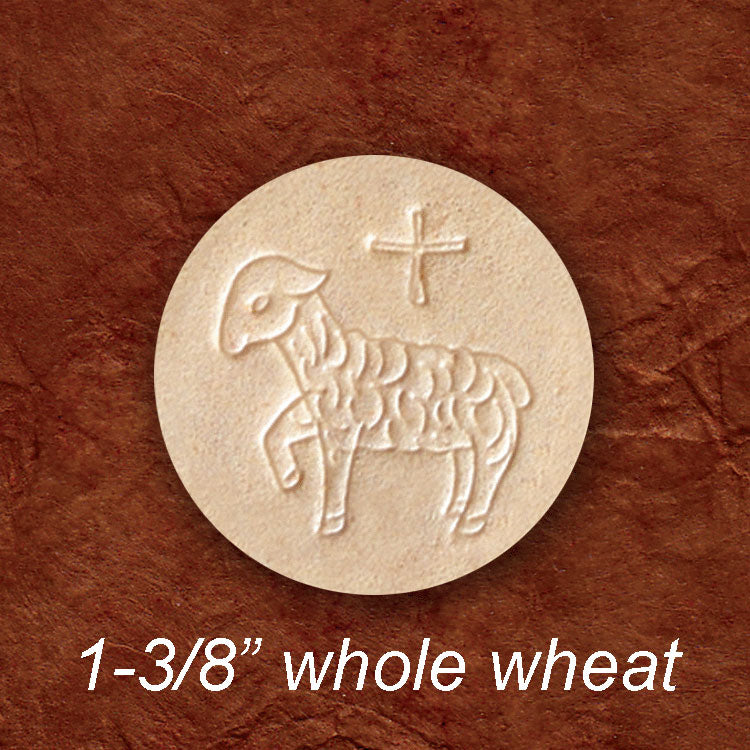 1-3/8" Whole Wheat Communion Bread Wafers with Lamb Design