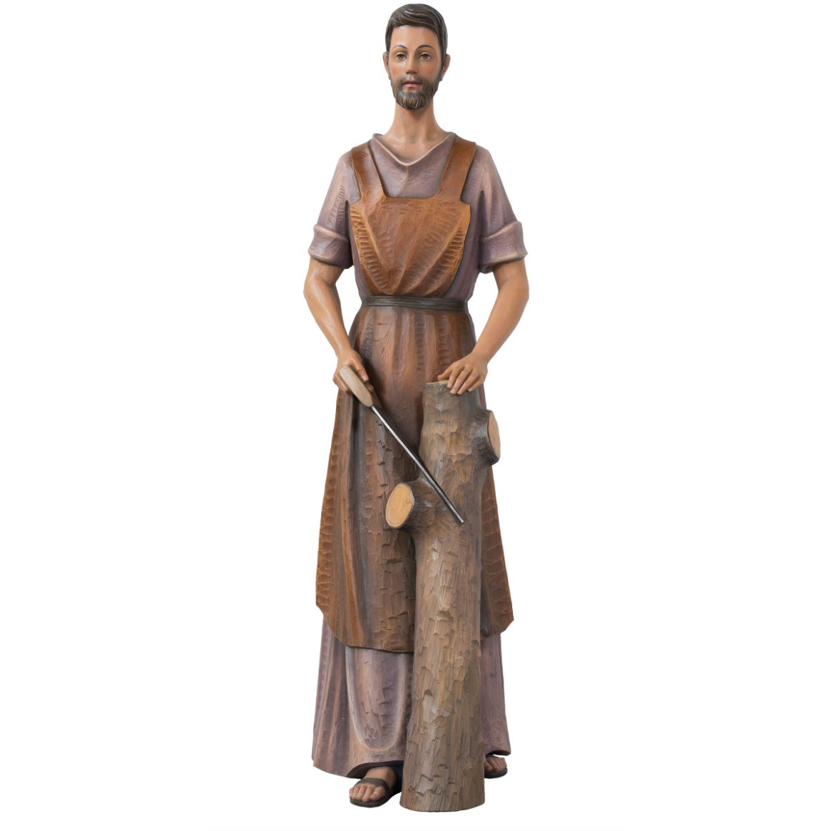 Wood Statue of St Joseph the Worker by Sr Angelica