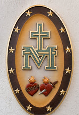 Wood Symbol of the Miraculous Medal