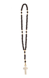 Wood Rosary with Pope Francis Cross