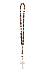 Wood Rosary with Pope Francis Cross