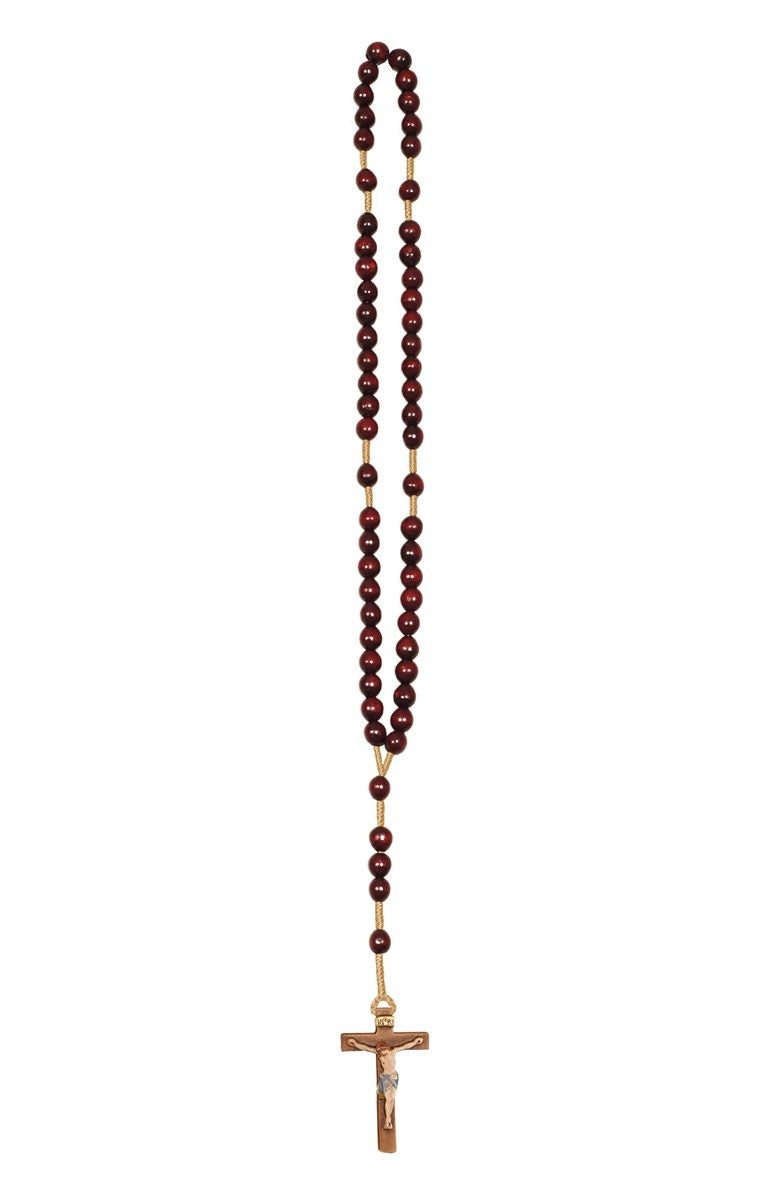 Italian Wood Rosary with Cross