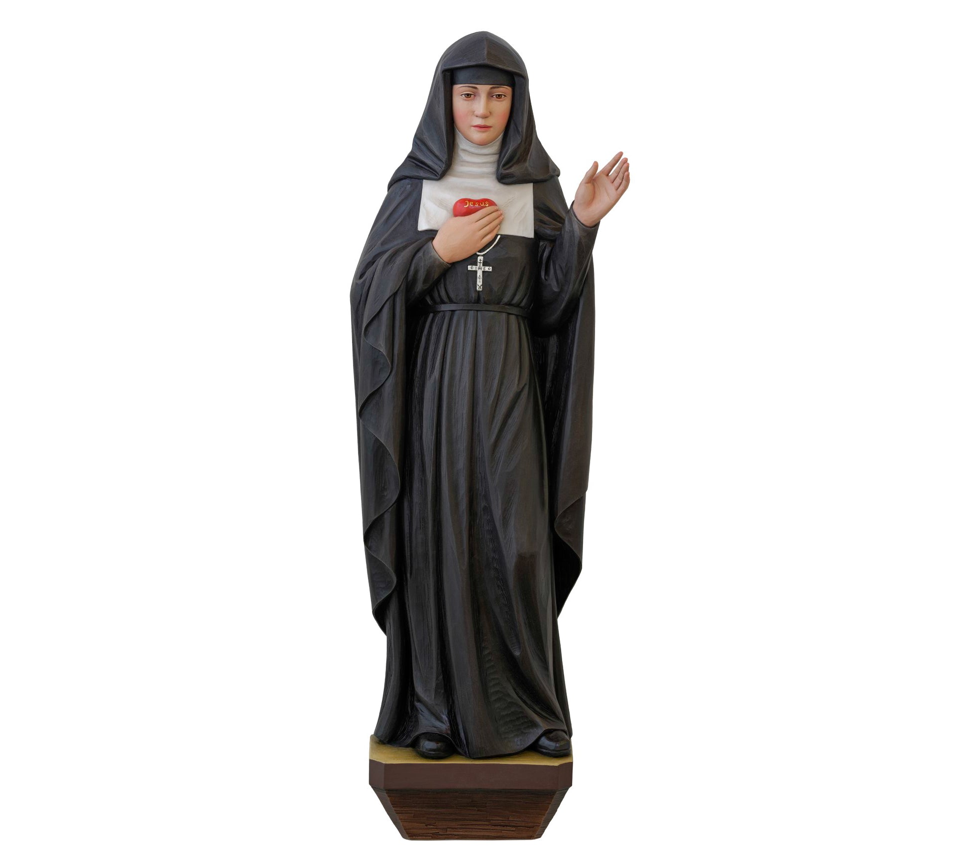 Wood Statue of St Jane Frances de Chantel