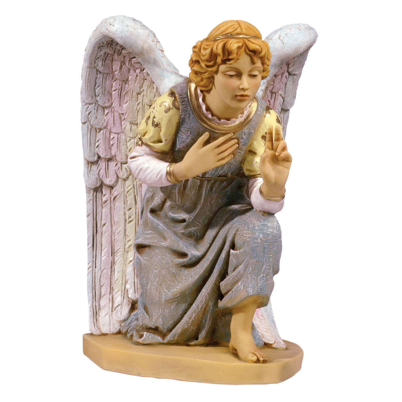 Fontanini Nativity - 27 inch - Kneeling Angel - Blue Gown