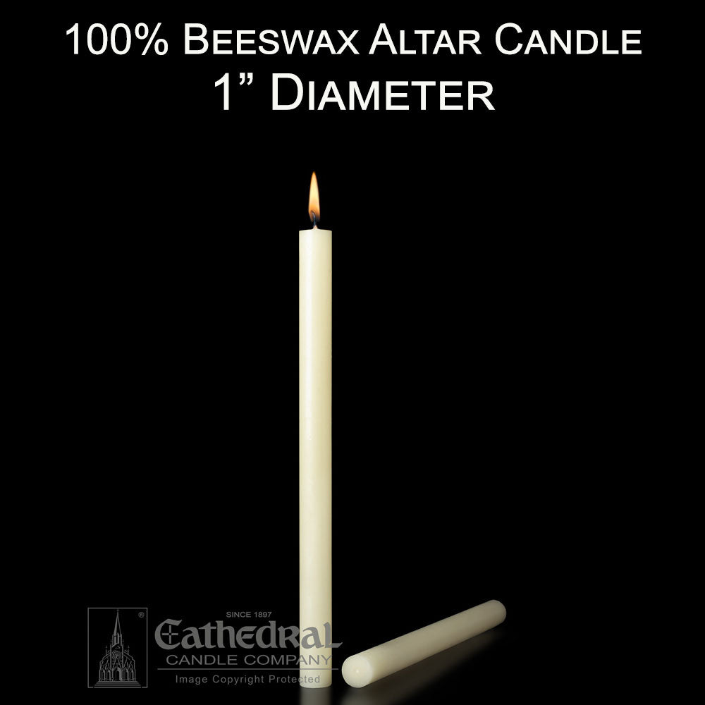 100% Beeswax Altar Candle | 1" Diameter