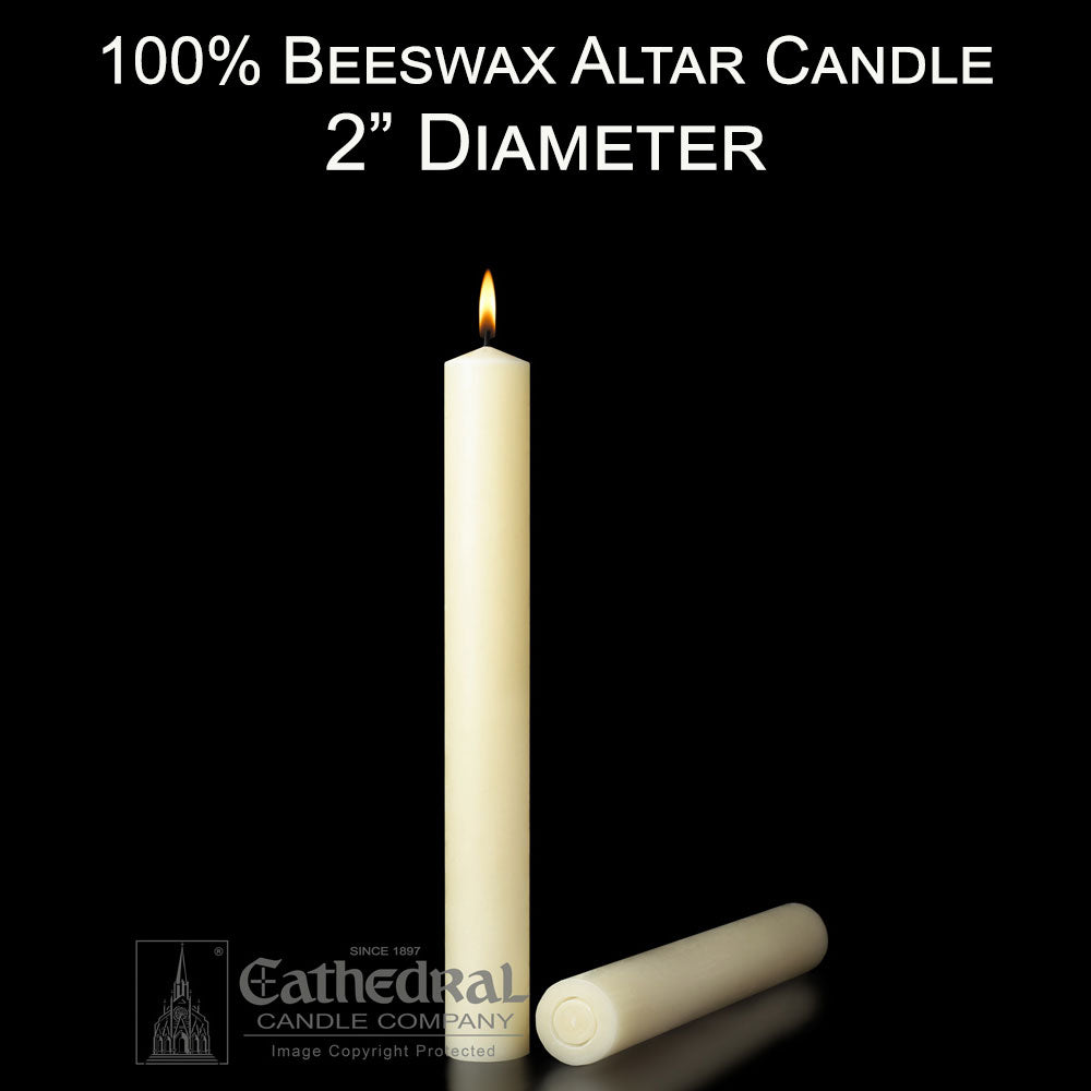 100% Beeswax Altar Candle | 2" Diameter