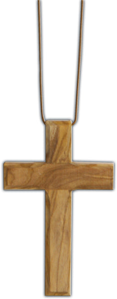 3IN Liturgical Wood Cross Necklace with Cord