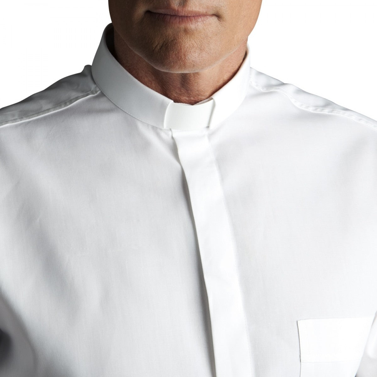 tab collar dress shirts Men's SLIM FIT Short Sleeve Tab Collar Clergy Shirt | 6 colors