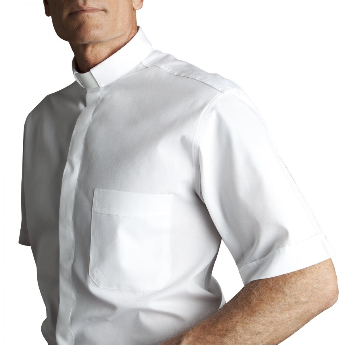 Men's SLIM FIT Short Sleeve Tab Collar Clergy Shirt | 6 colors | Desta Italian
