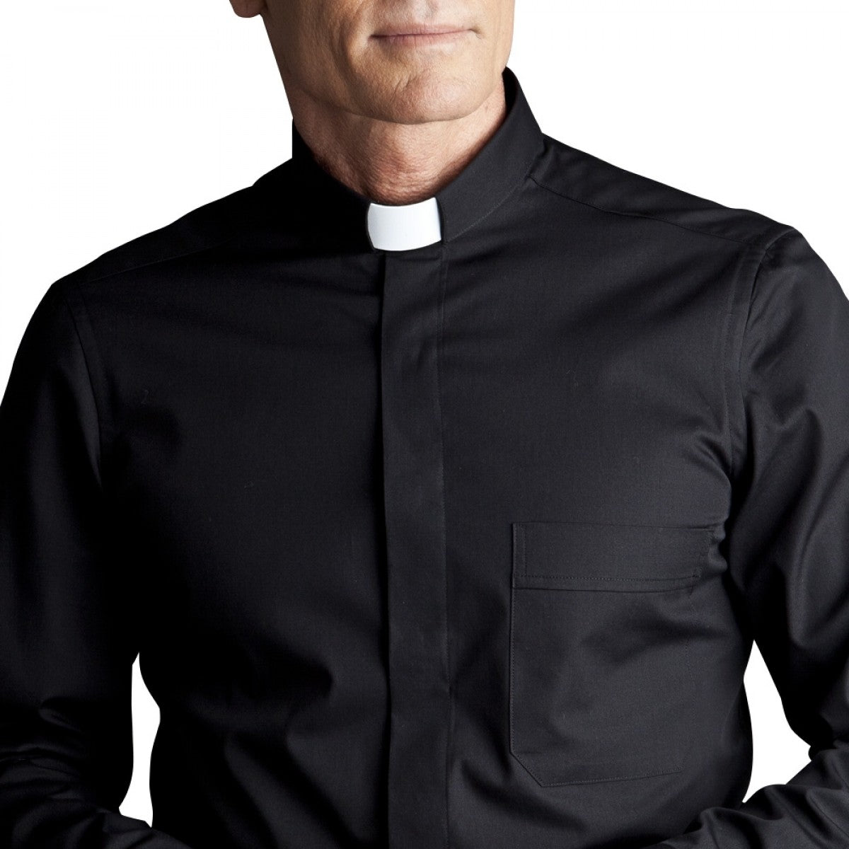 Men's SLIM FIT Long Sleeve Tab Collar Clergy Shirt | 6 colors | Desta Italian