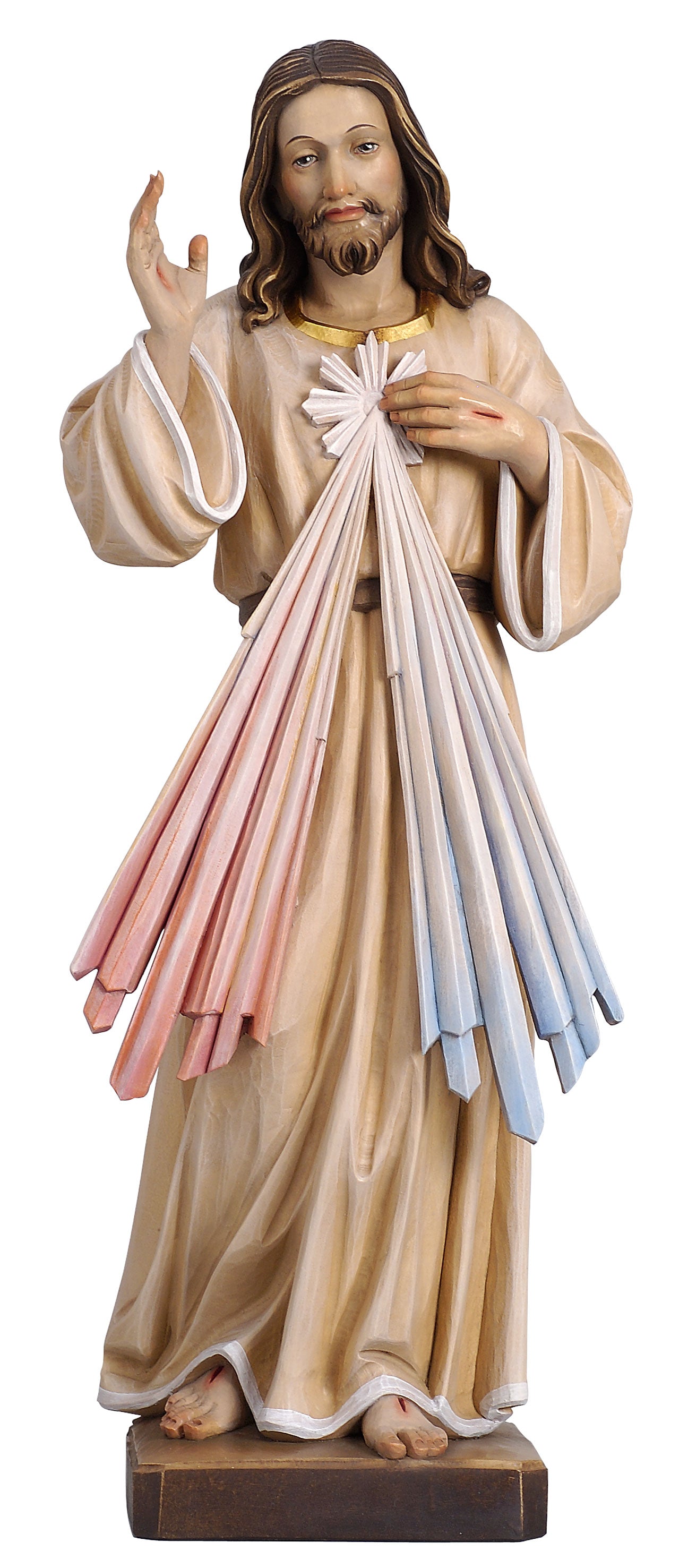 Divine Mercy Wood Carved Statue   Divine Mercy Wood Carved Statue 251 