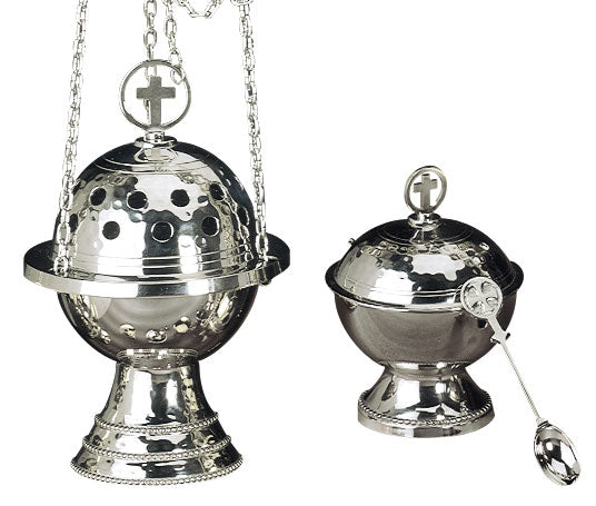 Censer, Boat & Spoon | Nickel Plated