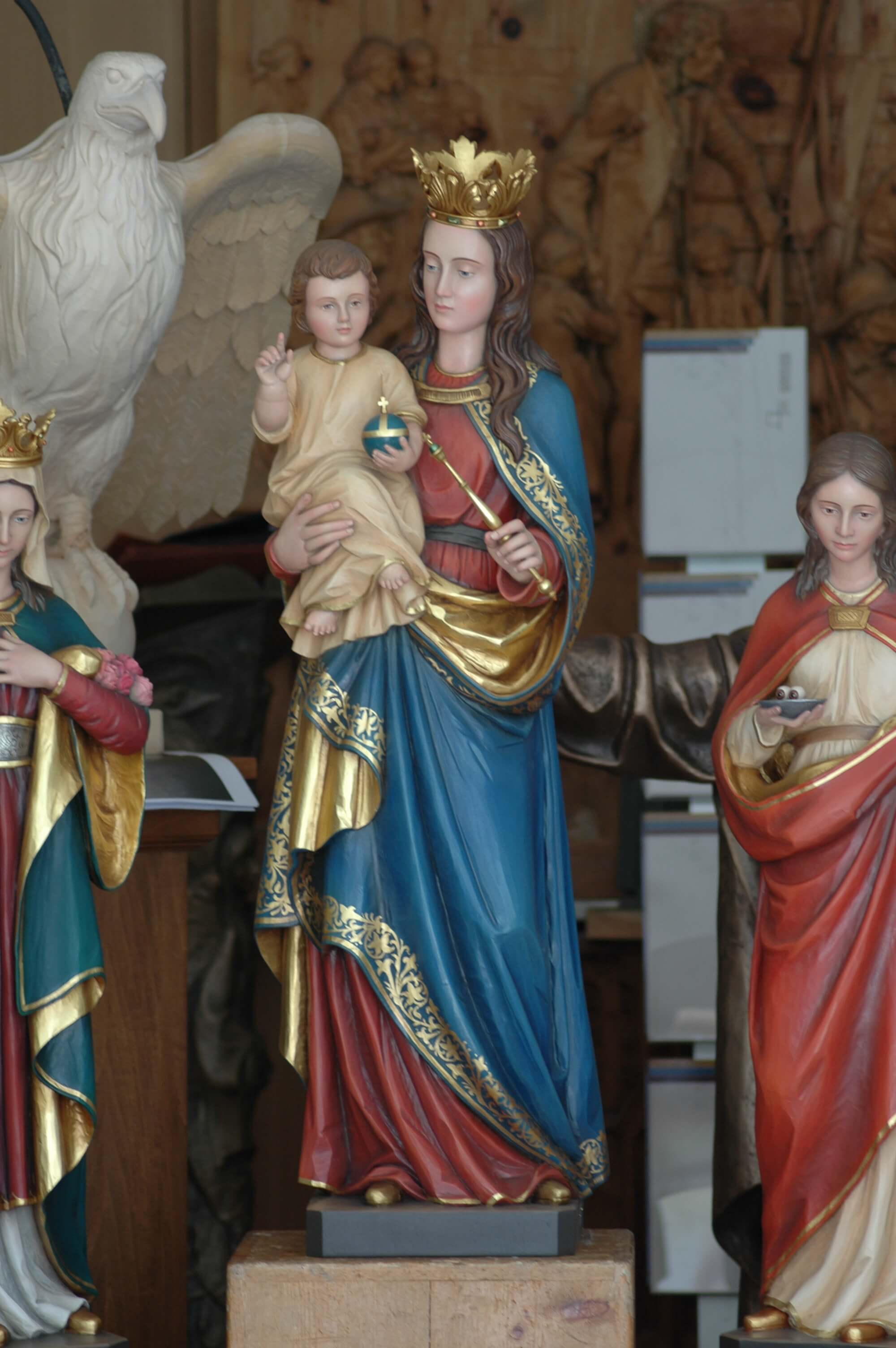 Our Lady Help of Christians | Wood Carved Statue