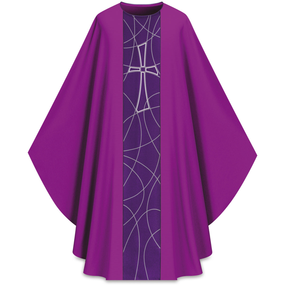 Priest Chasuble | Cross Motif in Dupion 5230