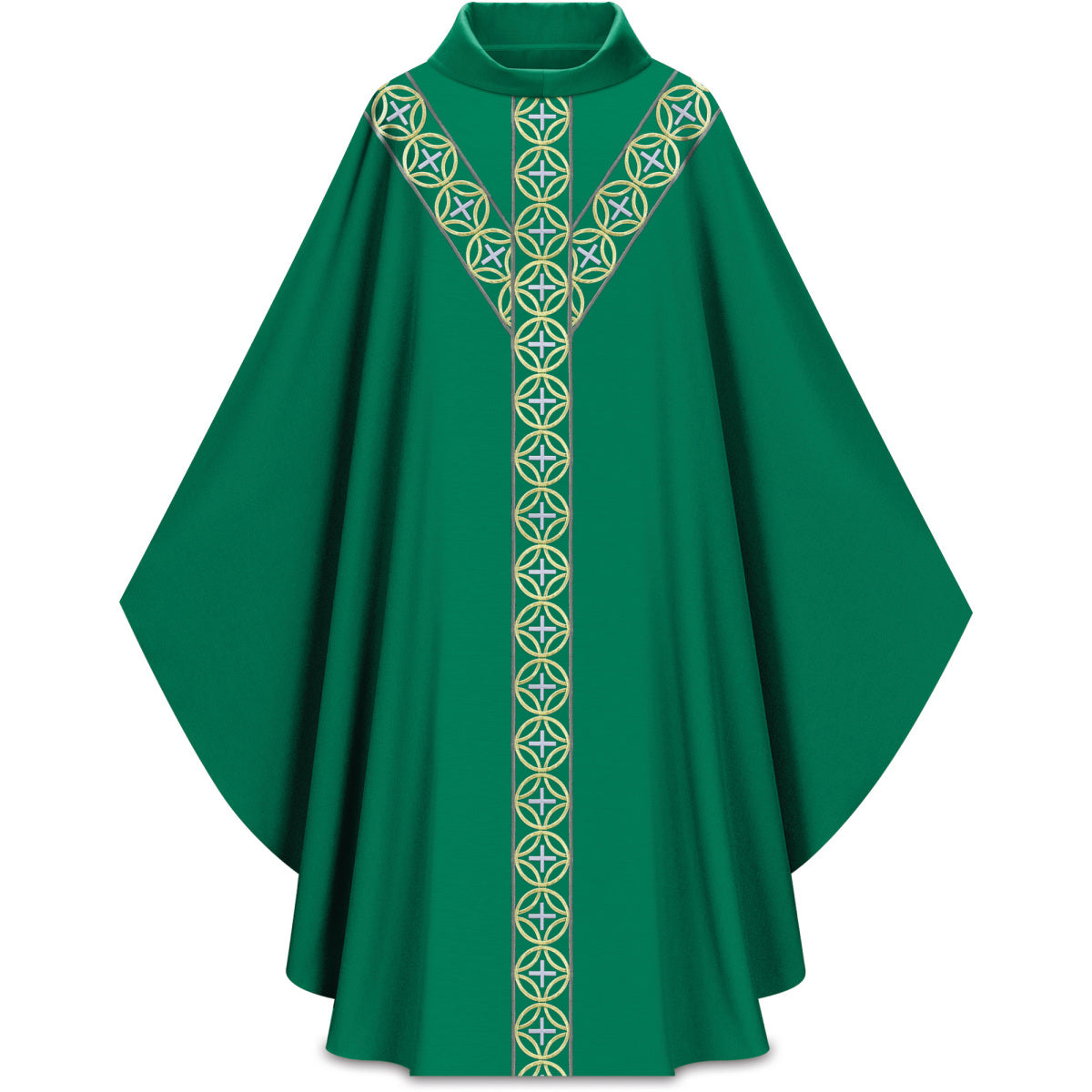 Chasuble | Gold Cross Orphrey | Slabbinck 5340