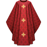 Chasuble with Woven & Embroidered Crosses