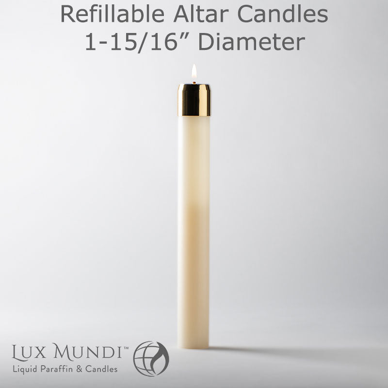 Refillable Altar Candles | 1-15/16 inch diameter