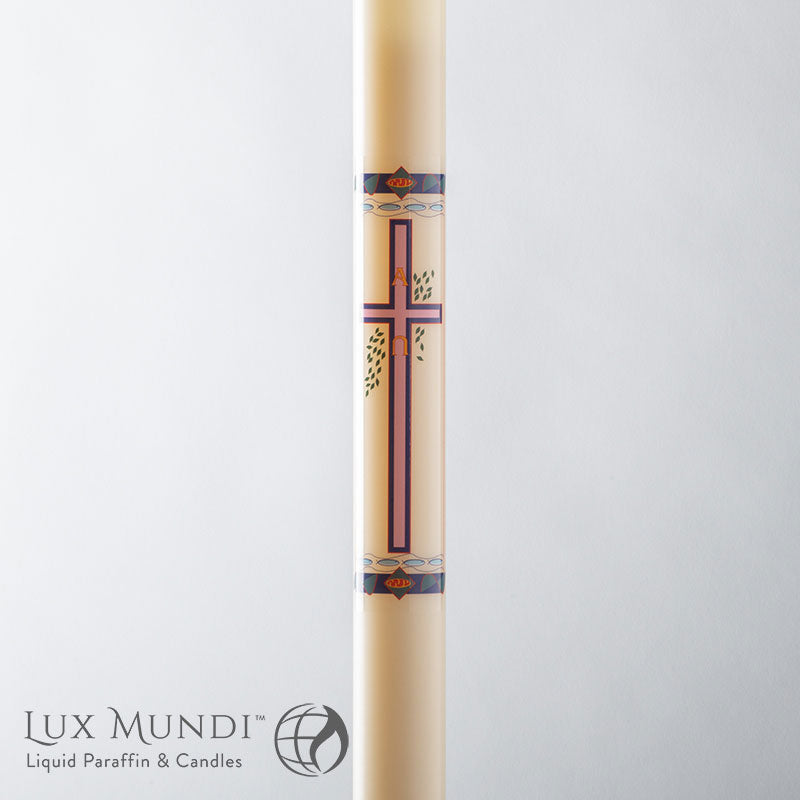 Refillable Candle Shell Refillable Paschal Candle | Cross Design