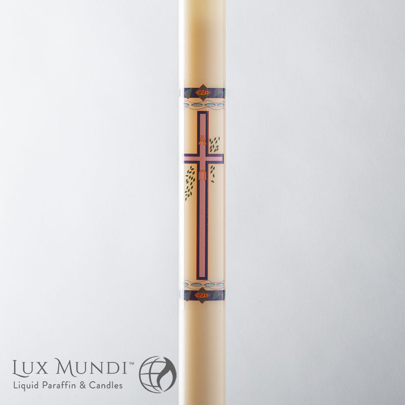 Refillable Paschal Candle | Cross Design