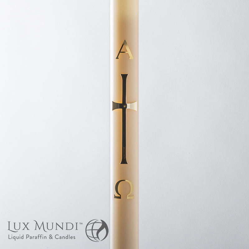Refillable Paschal Candle | Brass Cross