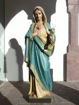 Sacred Heart of Mary | Wood Carved Statue