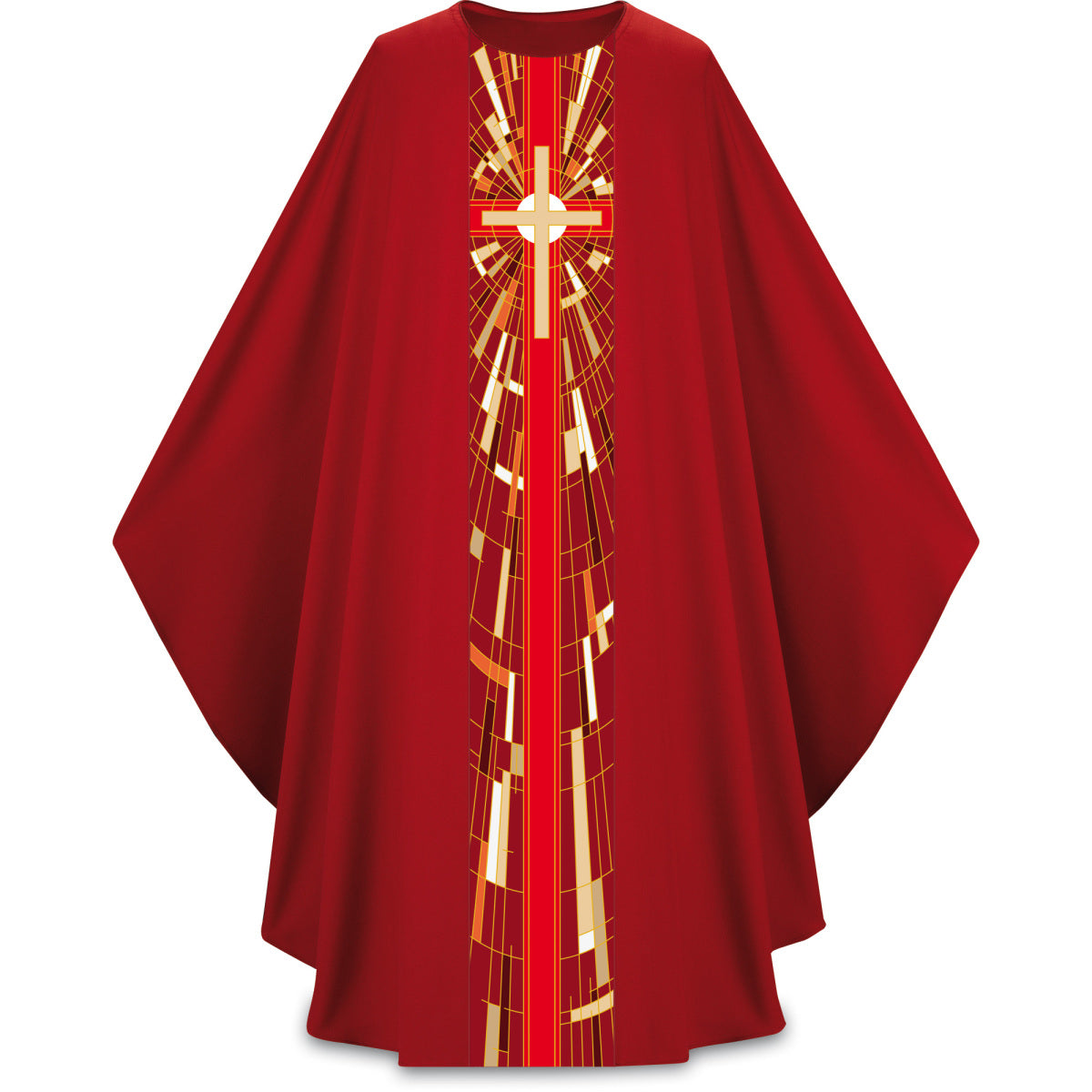 Priest Chasuble | Stained Glass Cross Motif in Pius