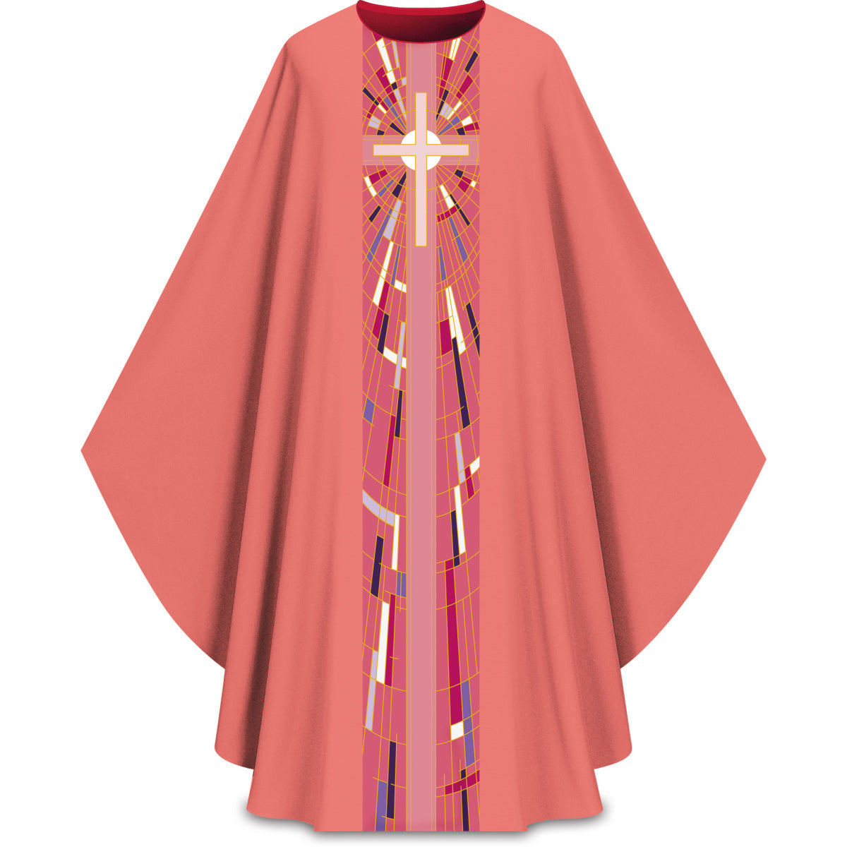 Priest Chasuble | Stained Glass Cross Motif in Pius
