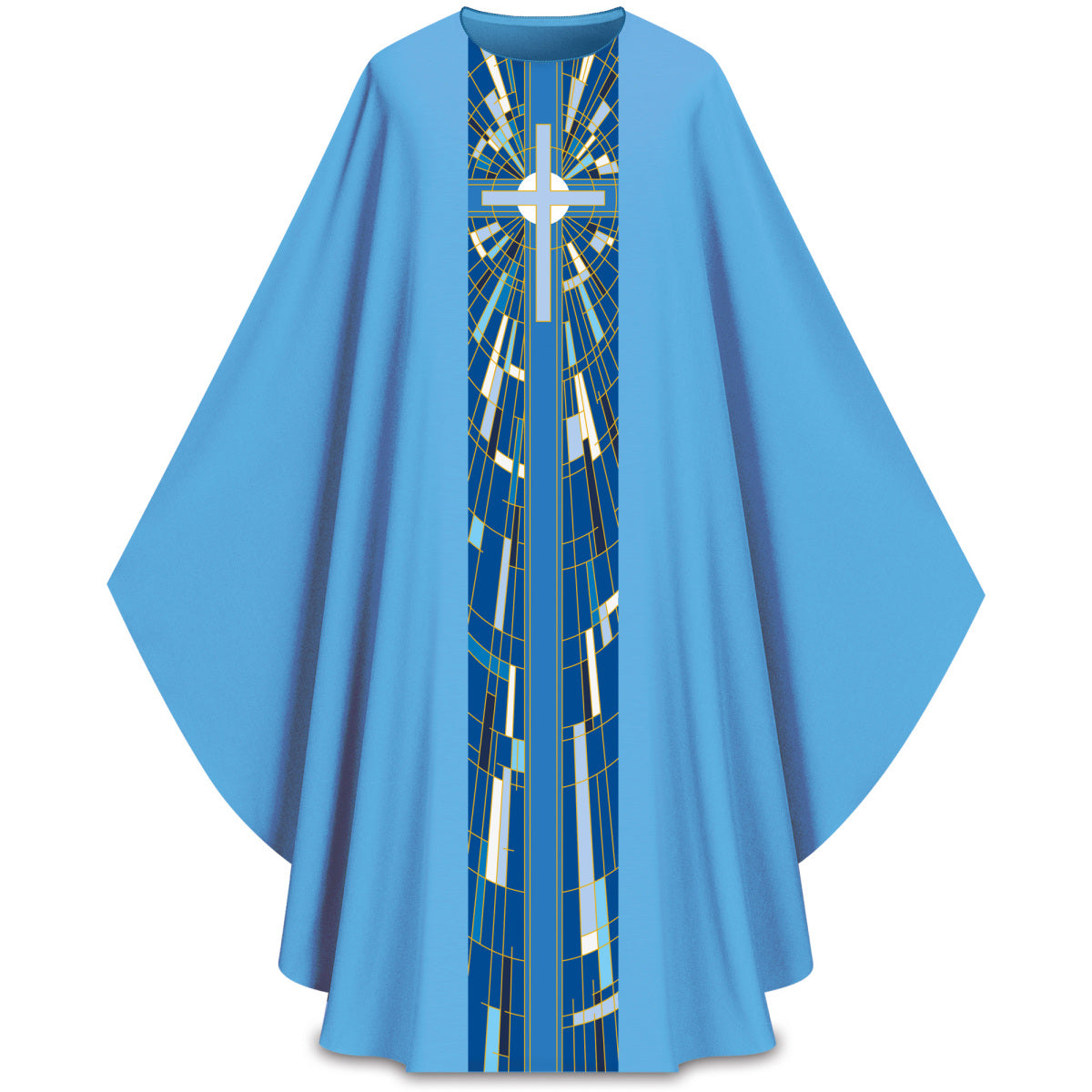 Priest Chasuble | Stained Glass Cross Motif in Pius