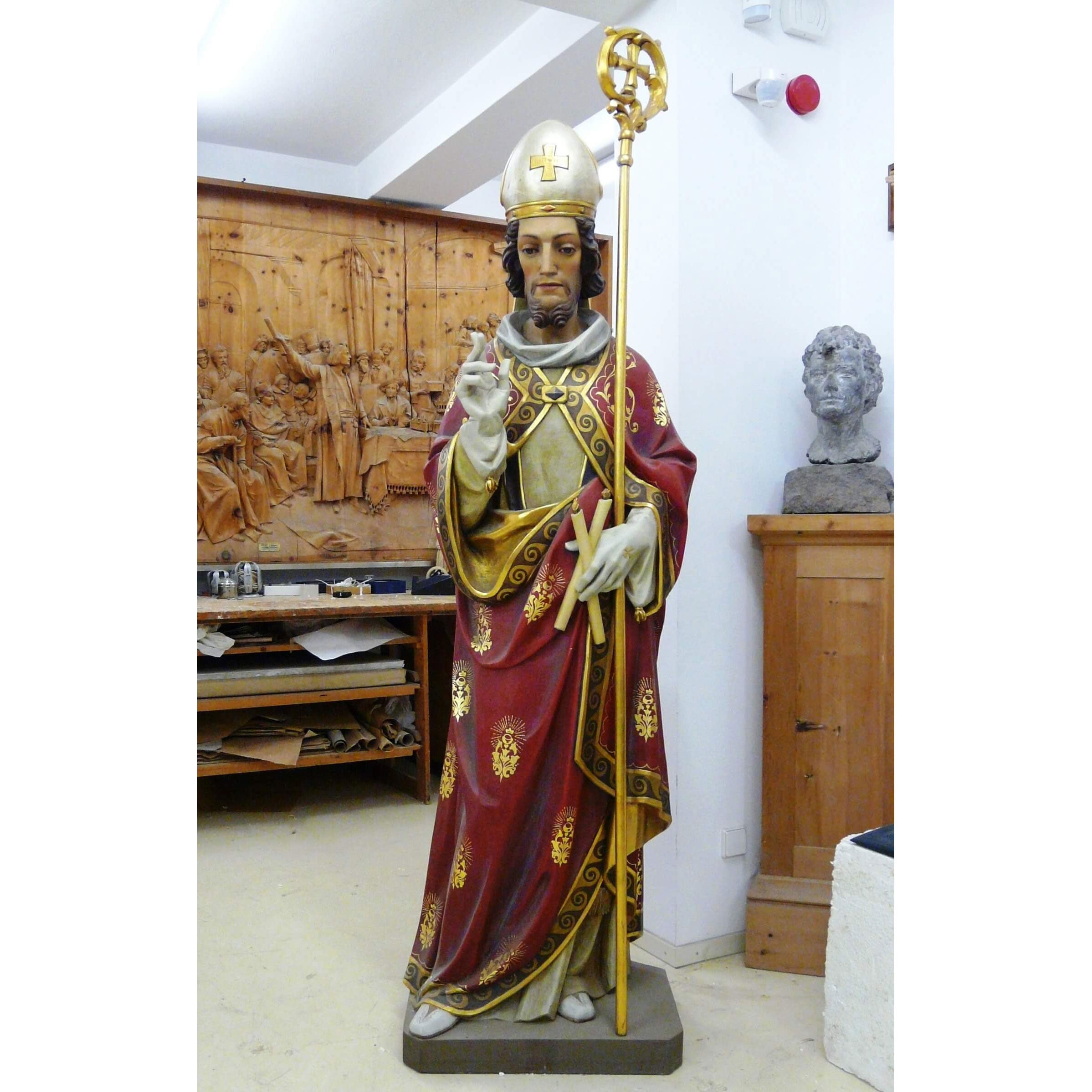 St Blaise | Wood Carved Statue