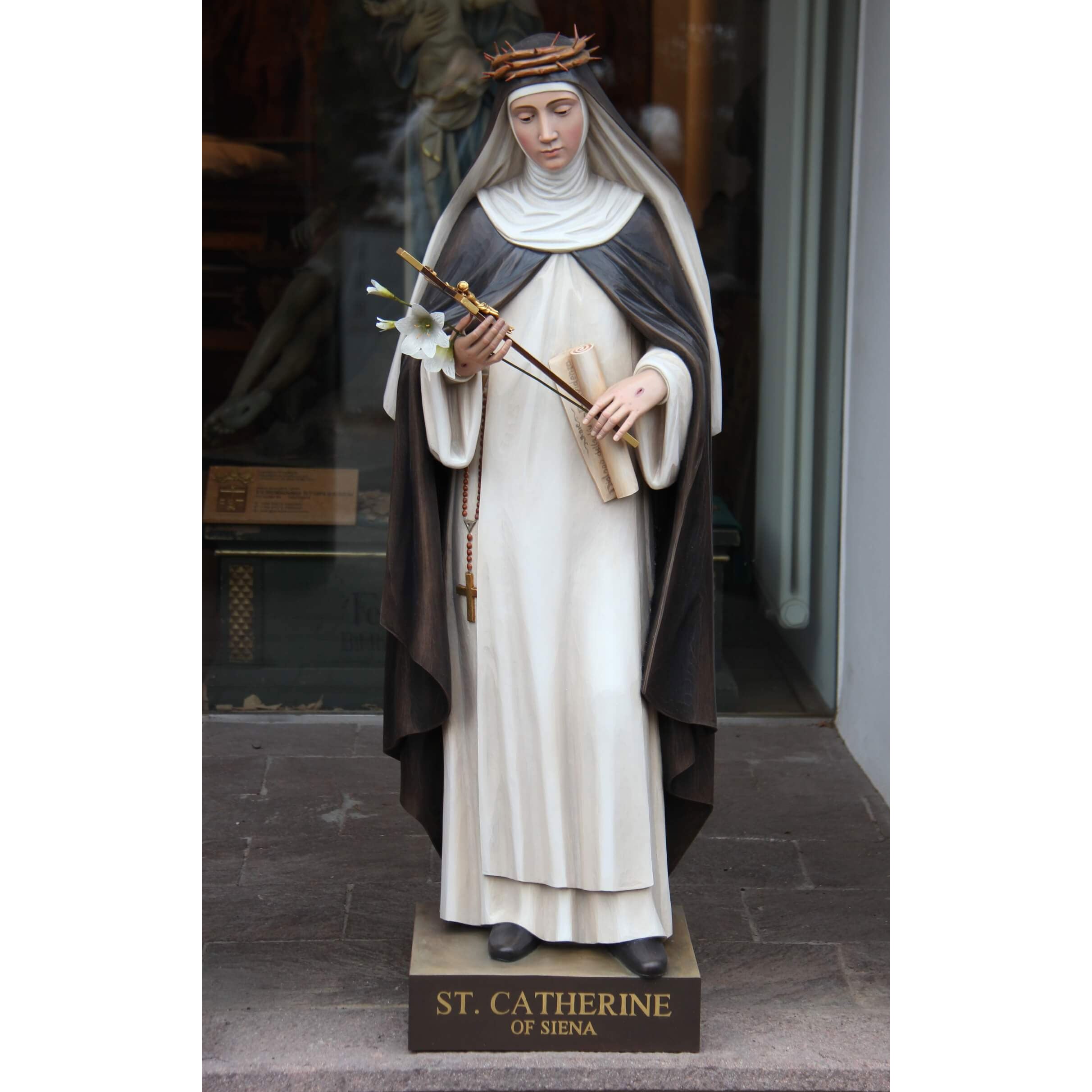 St Catherine of Siena | Wood Carved Statue