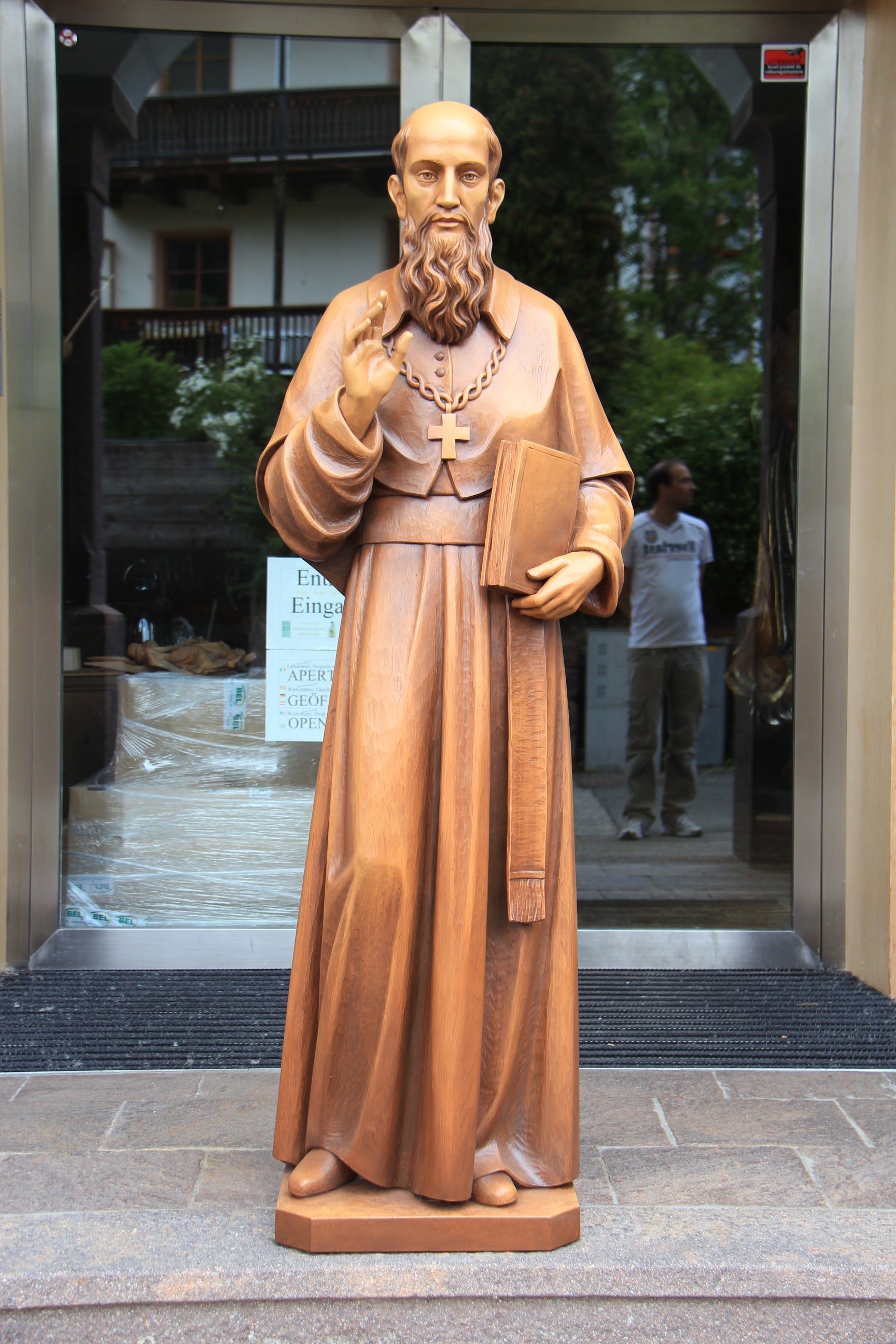 St Francis de Sales | Wood Carved Statue