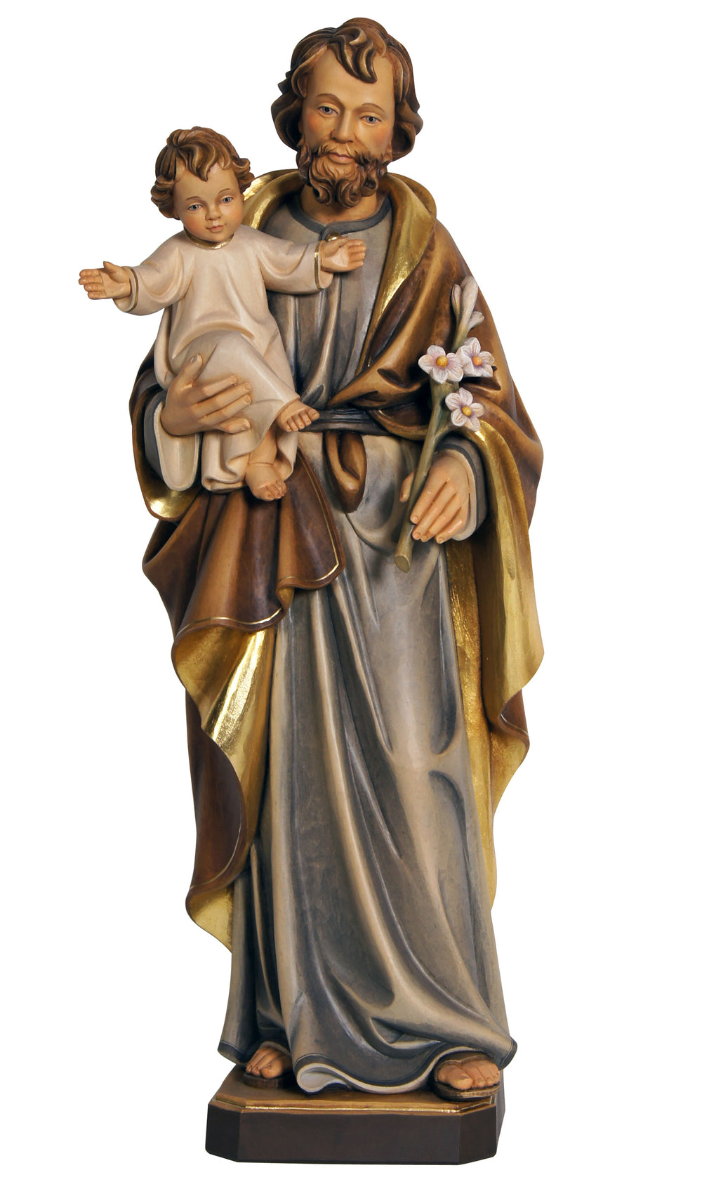 St Joseph With Lillies And Child Jesus 