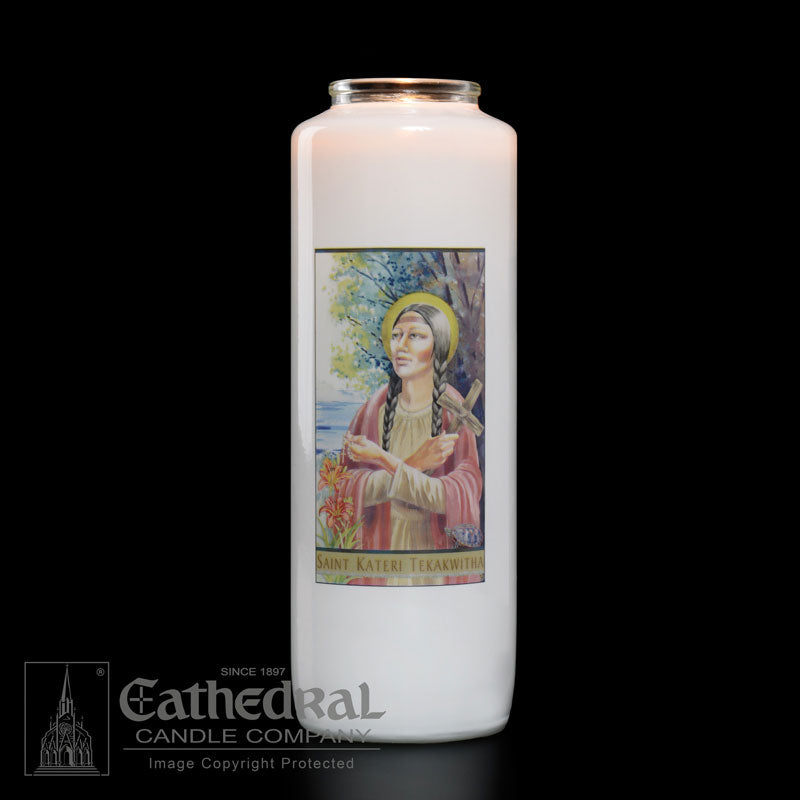 St. Kateri Terakwitha Patron Saint Candle