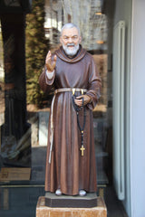 St Padre Pio of Pietrelcina | Wood Carved Statue