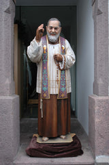 St Padre Pio of Pietrelcina | Wood Carved Statue