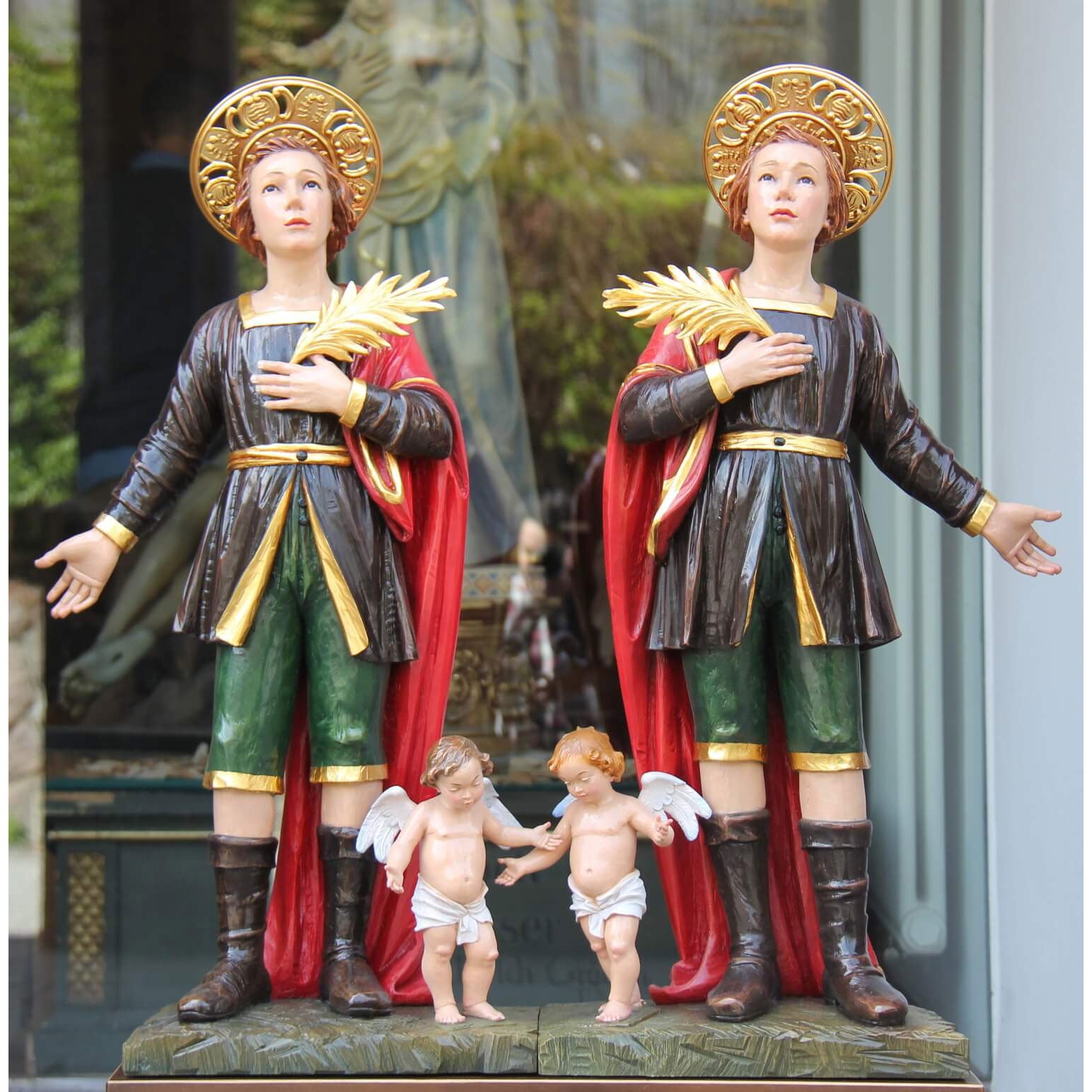 Sts Cosmas & Damian | Wood Carved Statue