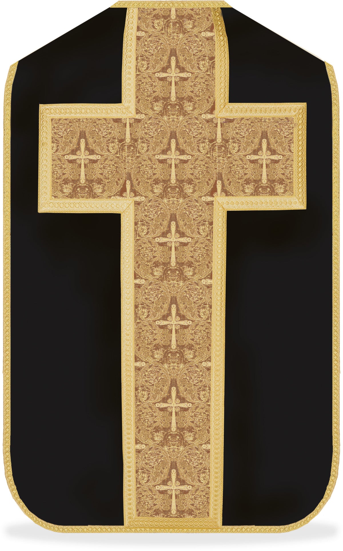 Traditional Roman Chasuble | Black and Gold