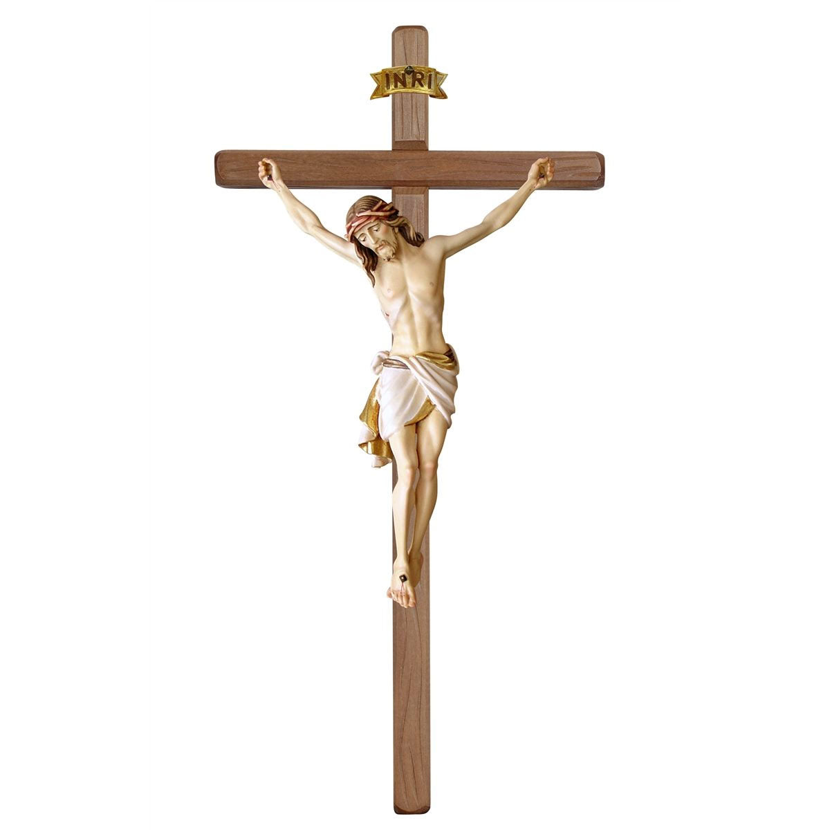 Wood Carved Crucifix | Siena | Dark Stained Cross