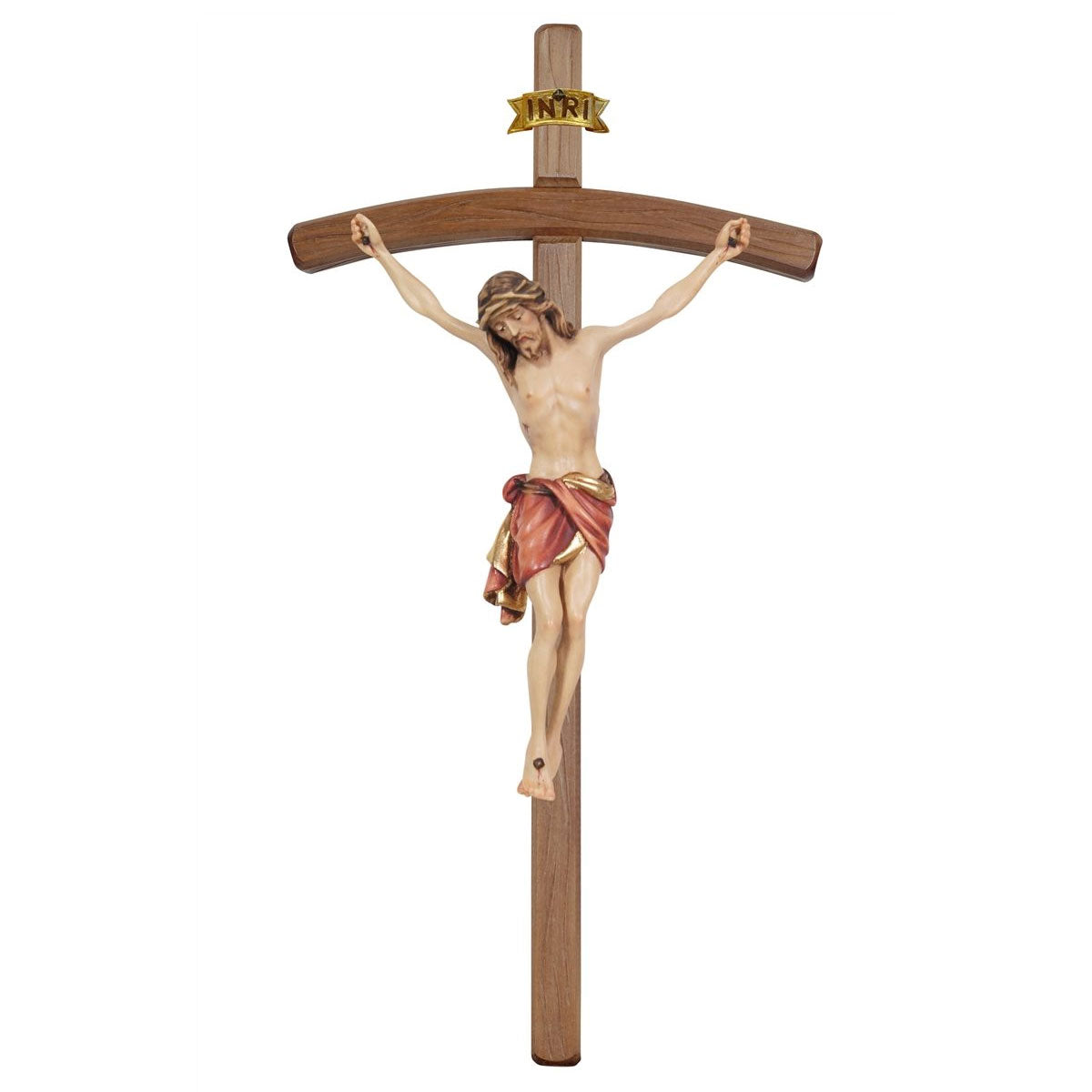 Wood Carved Crucifix | Siena | Dark Stain