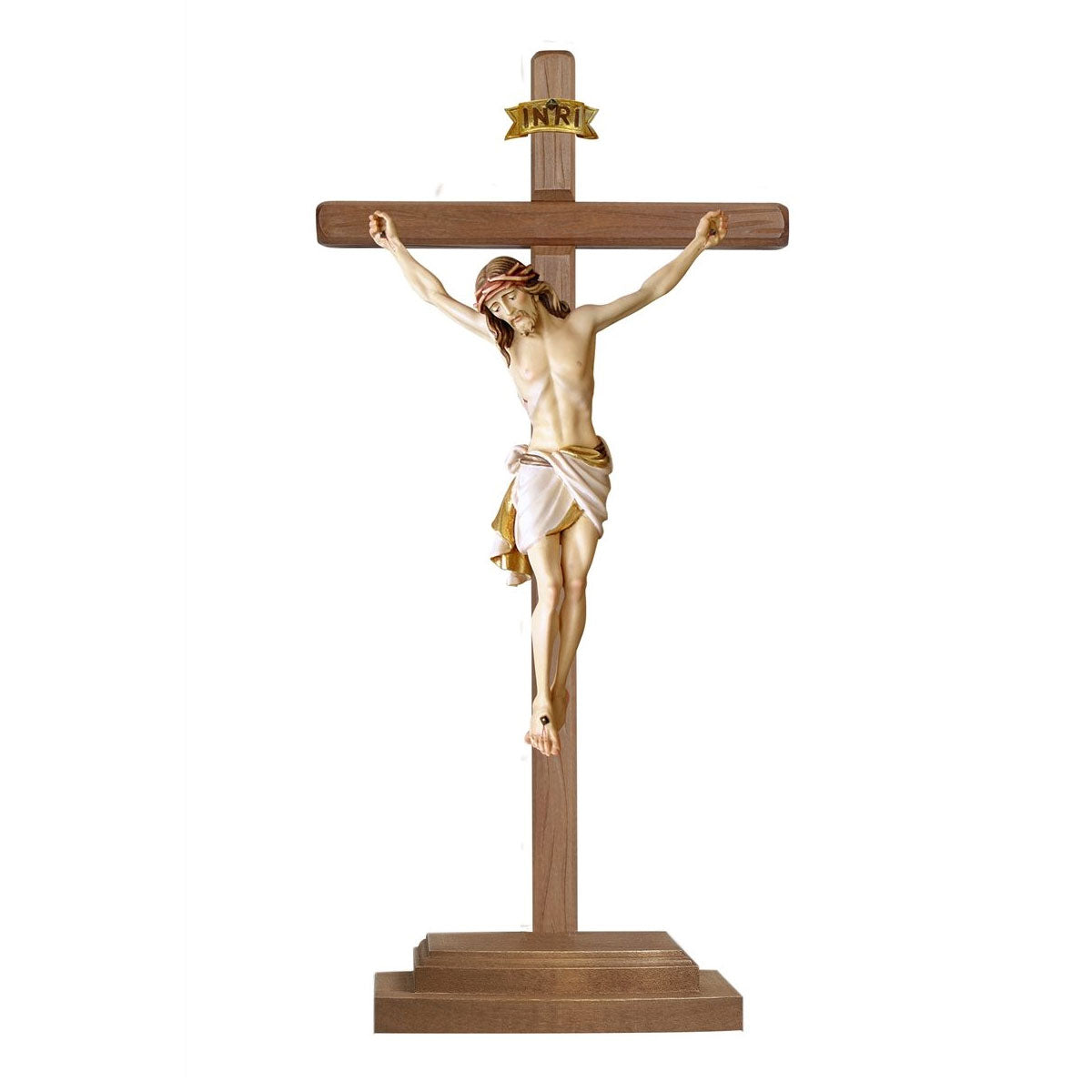 Wood Carved Standing Crucifix | Siena