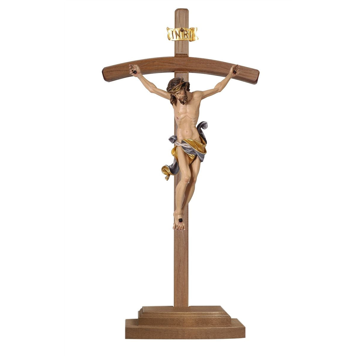 Wood Carved Standing Crucifix | Leonardo
