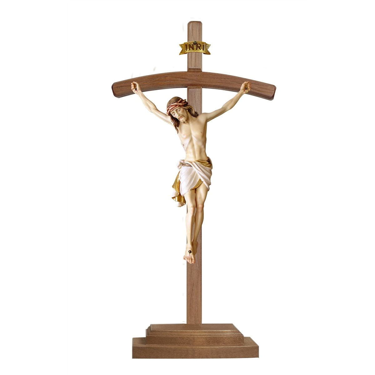 Wood Carved Standing Crucifix | Siena